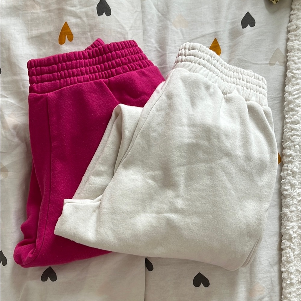 Zara Pink and White joggers